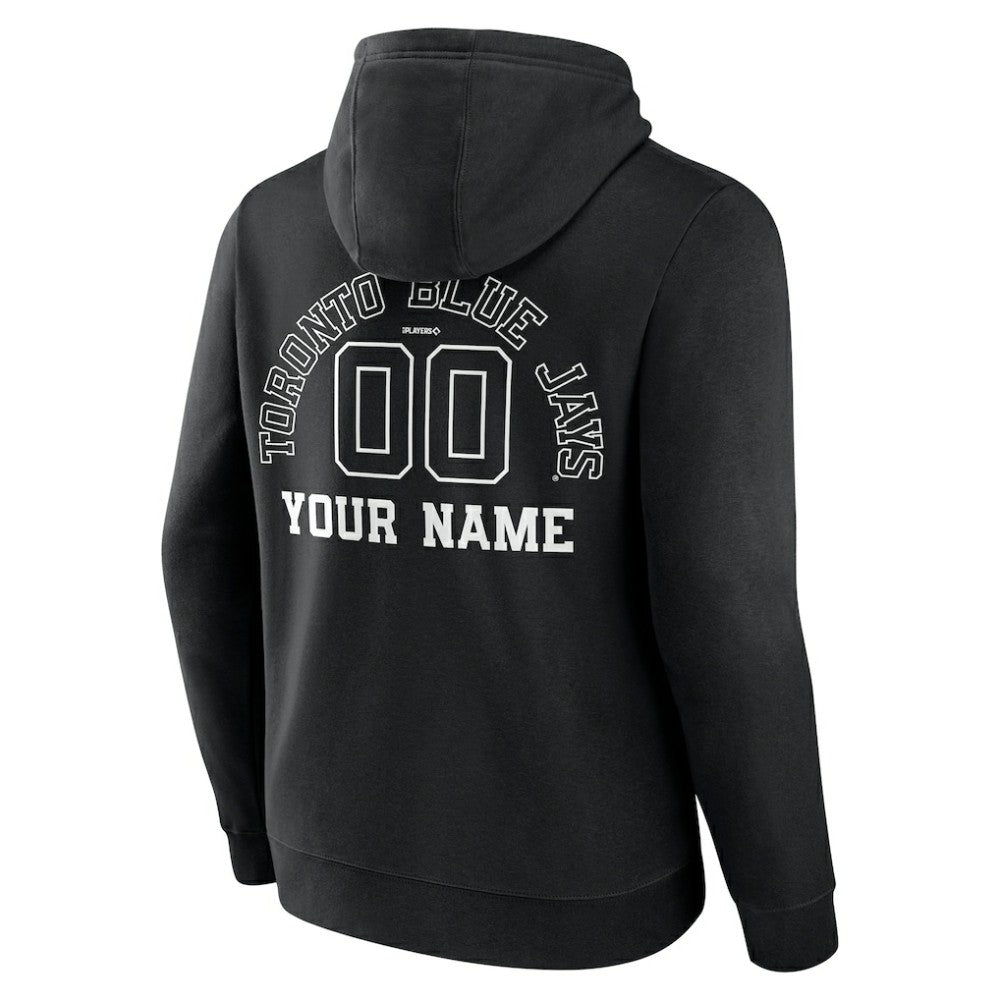 Toronto Blue Jays Monochrome Personalized Name & Number Pullover Hoodie - MLB
