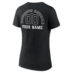 Washington Nationals Women's Monochrome Personalized Name & Number V-Neck T-Shirt - MLB