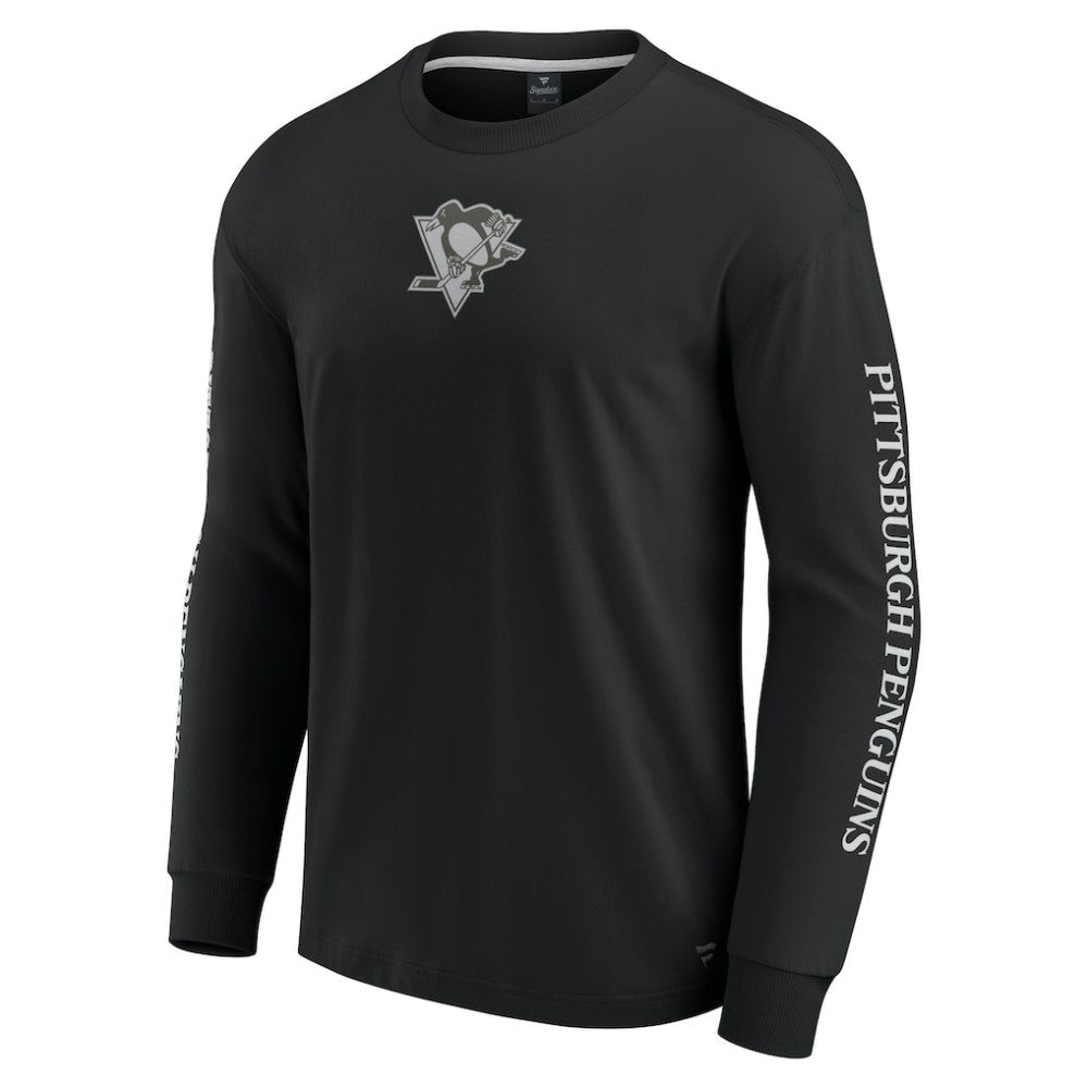 Pittsburgh Penguins Fanatics Elements Strive Long Sleeve T-Shirt - Black - NHL