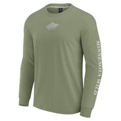 Minnesota Wild Fanatics Elements Strive Long Sleeve T-Shirt - Olive - NHL