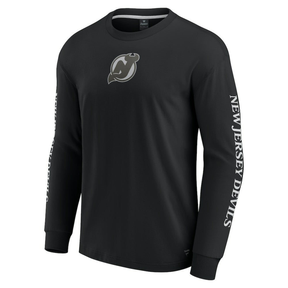 New Jersey Devils Fanatics Elements Strive Long Sleeve T-Shirt - Black - NHL