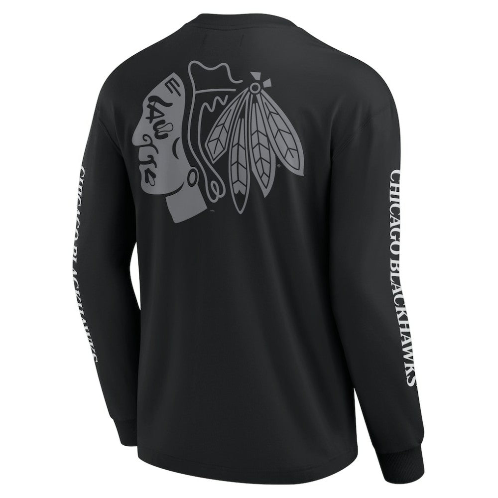 Chicago Blackhawks Fanatics Elements Strive Long Sleeve T-Shirt - Black - NHL