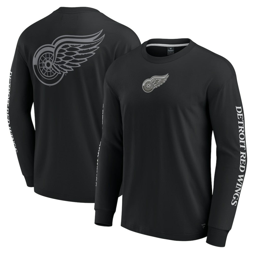 Detroit Red Wings Fanatics Elements Strive Long Sleeve T-Shirt - Black - NHL