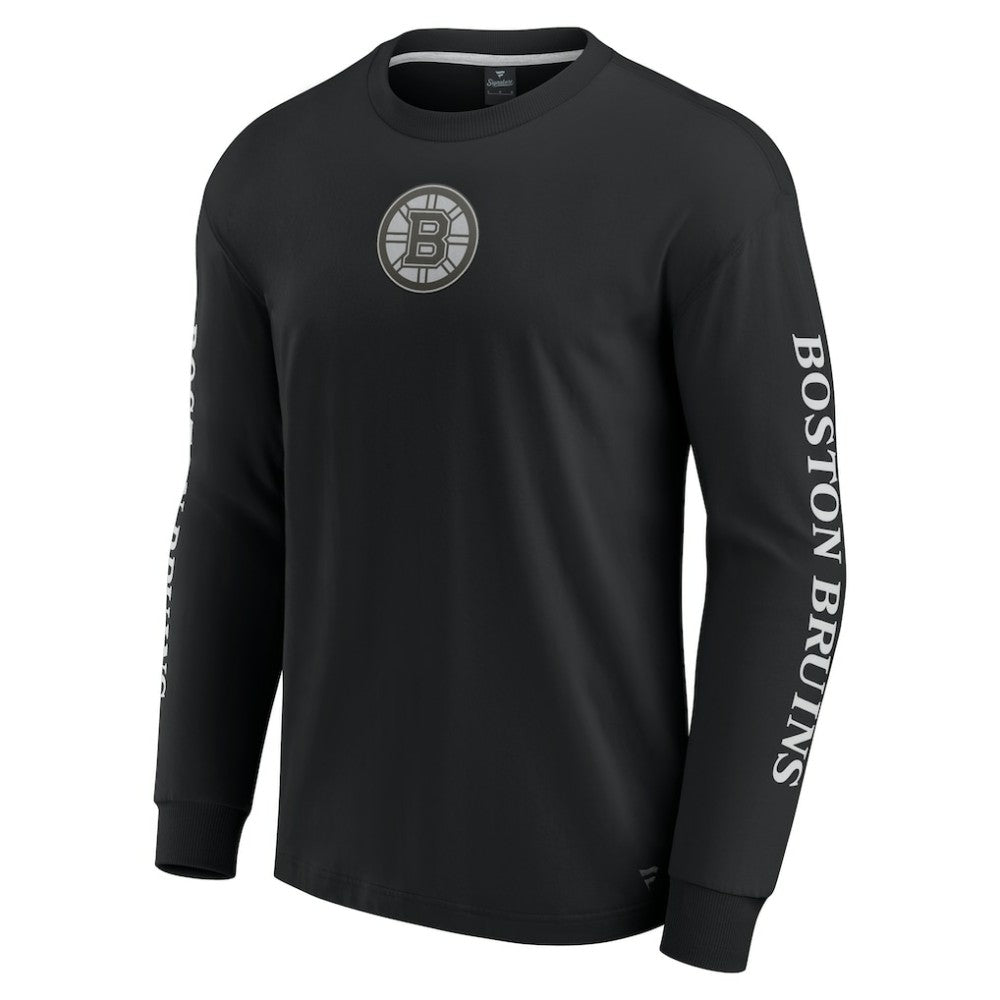 Boston Bruins Fanatics Elements Strive Long Sleeve T-Shirt - Black - NHL