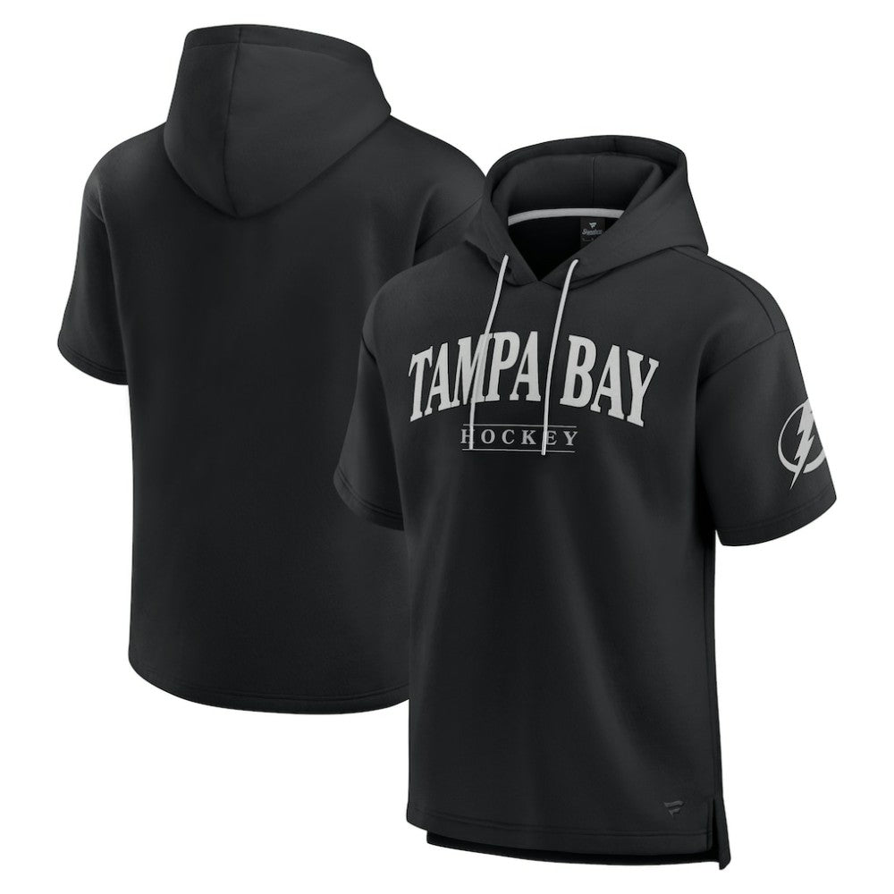 Tampa Bay Lightning Fanatics Elements Ready Short Sleeve Pullover Hoodie - Black - NHL