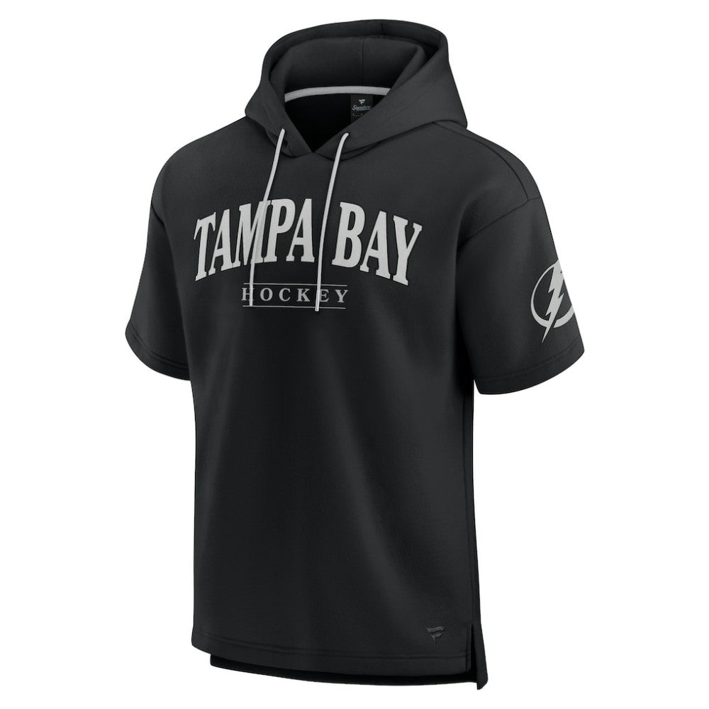 Tampa Bay Lightning Fanatics Elements Ready Short Sleeve Pullover Hoodie - Black - NHL