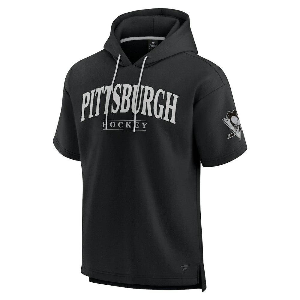 Pittsburgh Penguins Fanatics Elements Ready Short Sleeve Pullover Hoodie - Black - NHL
