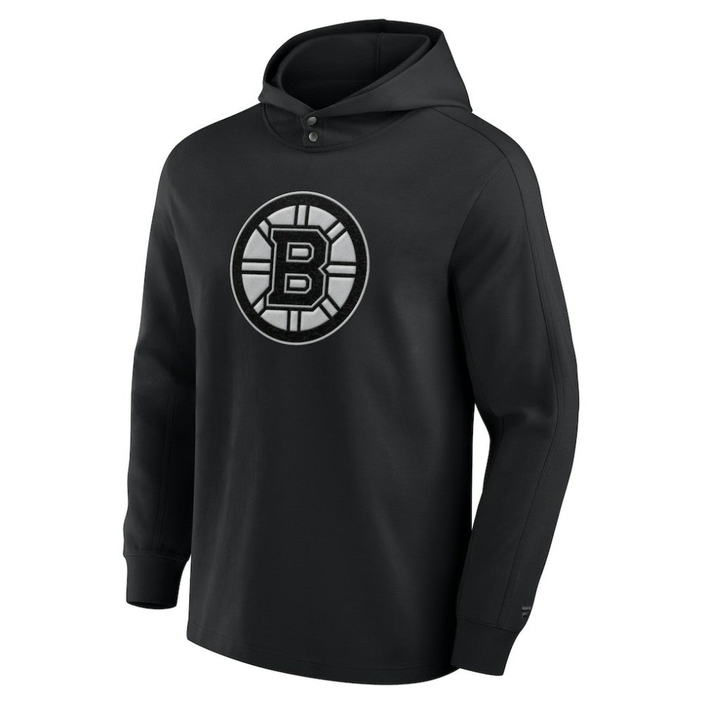Boston Bruins Fanatics Elements Blaze Tri-Blend Long Sleeve Hoodie T-Shirt - Black - NHL