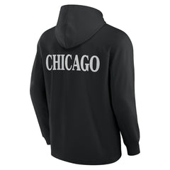 Chicago Blackhawks Fanatics Elements Blaze Tri-Blend Long Sleeve Hoodie T-Shirt - Black - NHL