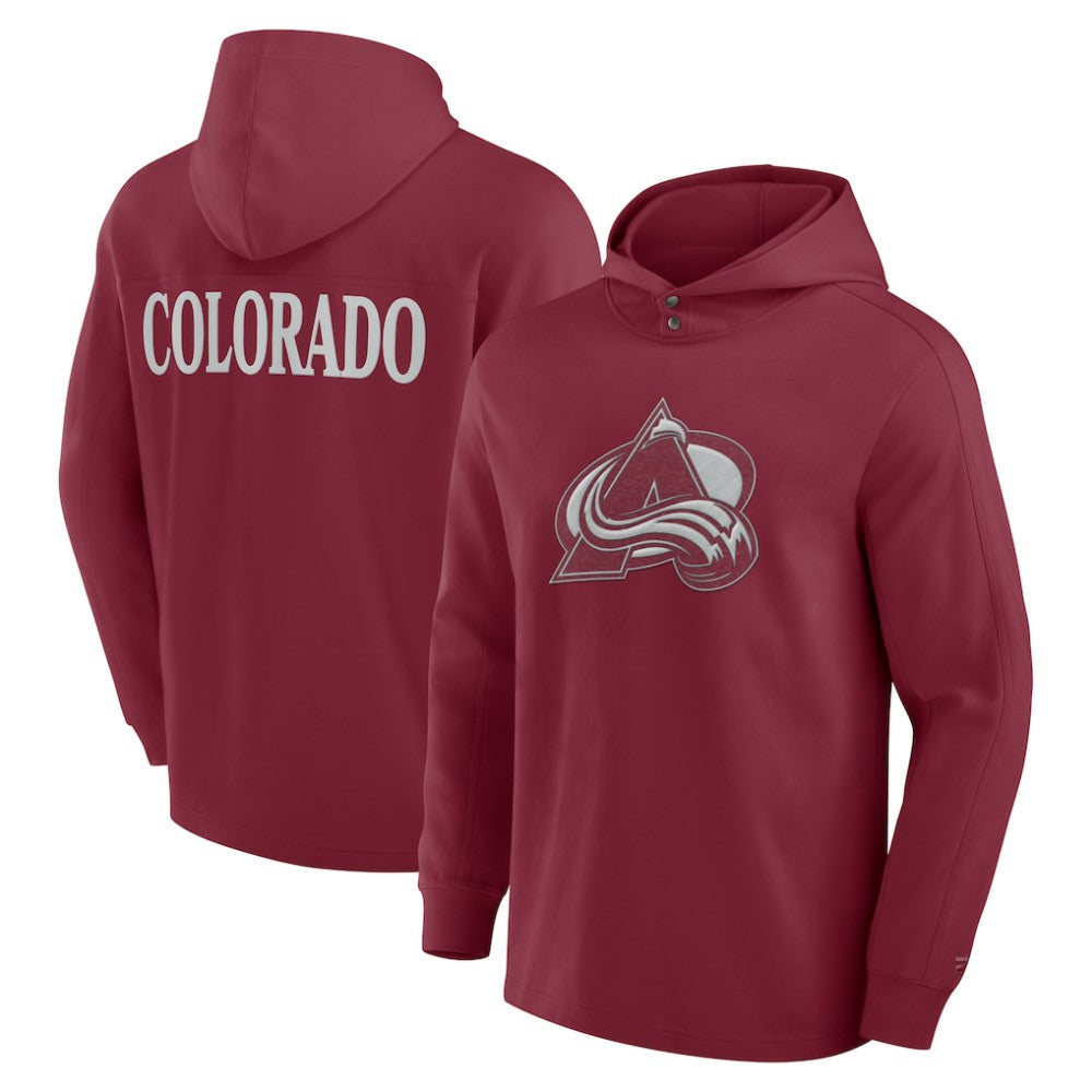 Colorado Avalanche Fanatics Elements Blaze Tri-Blend Long Sleeve Hoodie T-Shirt - Burgundy - NHL