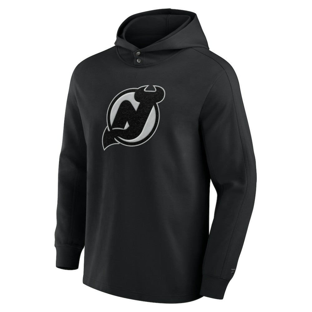 New Jersey Devils Fanatics Elements Blaze Tri-Blend Long Sleeve Hoodie T-Shirt - Black - NHL