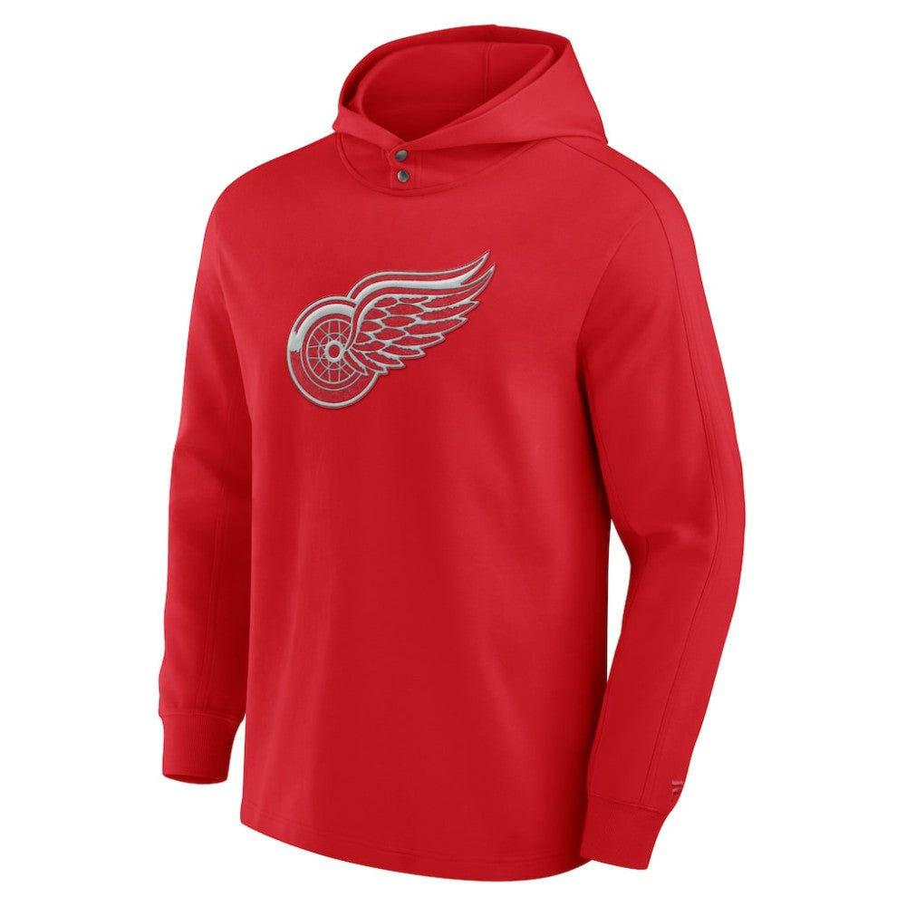 Detroit Red Wings Fanatics Elements Blaze Tri-Blend Long Sleeve Hoodie T-Shirt - Red - NHL