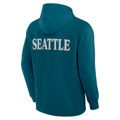 Seattle Kraken Fanatics Elements Blaze Tri-Blend Long Sleeve Hoodie T-Shirt - Teal - NHL