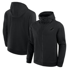 New Jersey Devils Fanatics Elements Tonal Primary Tri-Blend Full-Zip Hoodie - Black - NHL