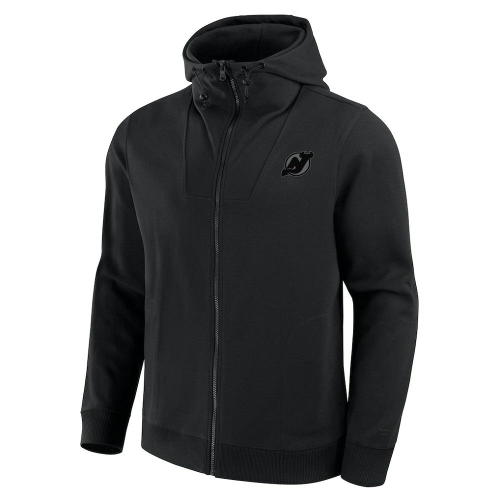 New Jersey Devils Fanatics Elements Tonal Primary Tri-Blend Full-Zip Hoodie - Black - NHL