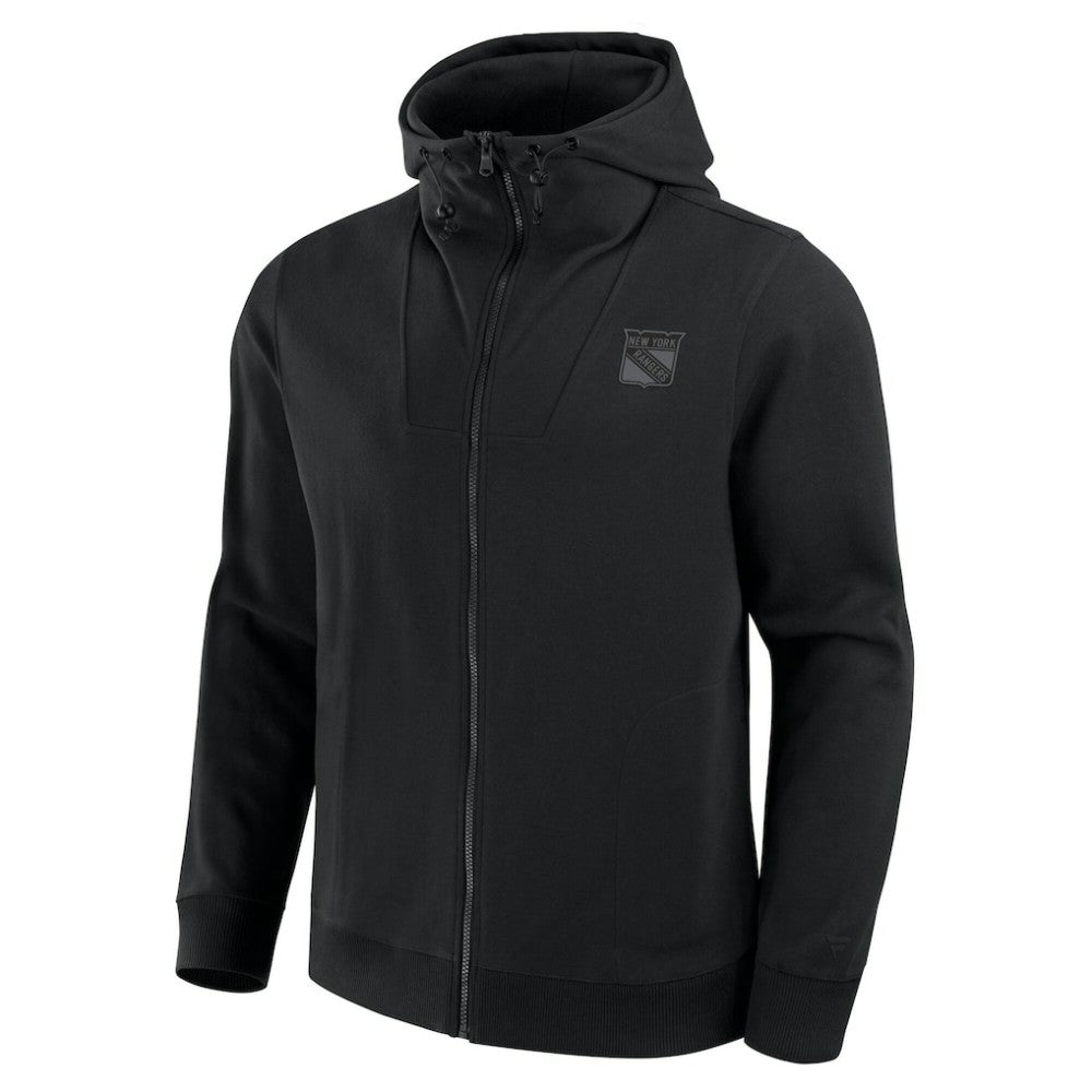 New York Rangers Fanatics Elements Tonal Primary Tri-Blend Full-Zip Hoodie - Black - NHL