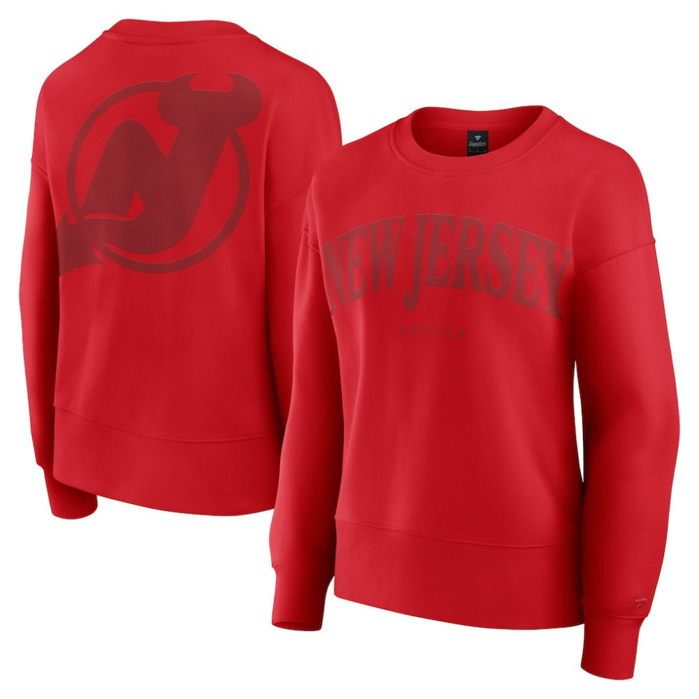 New Jersey Devils Fanatics Women's Elements Flow Pullover Sweatshirt - Red - NHL