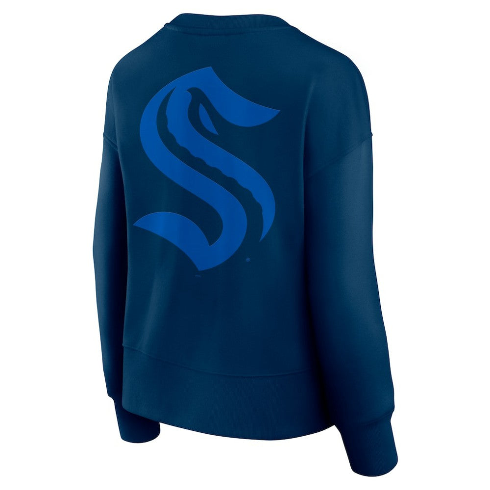 Seattle Kraken Fanatics Women's Elements Flow Pullover Sweatshirt - Navy - NHL