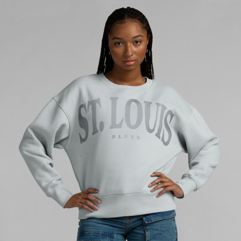 St. Louis Blues Fanatics Women's Elements Flow Pullover Sweatshirt - Gray - NHL