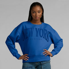 New York Rangers Fanatics Women's Elements Flow Pullover Sweatshirt - Royal - NHL