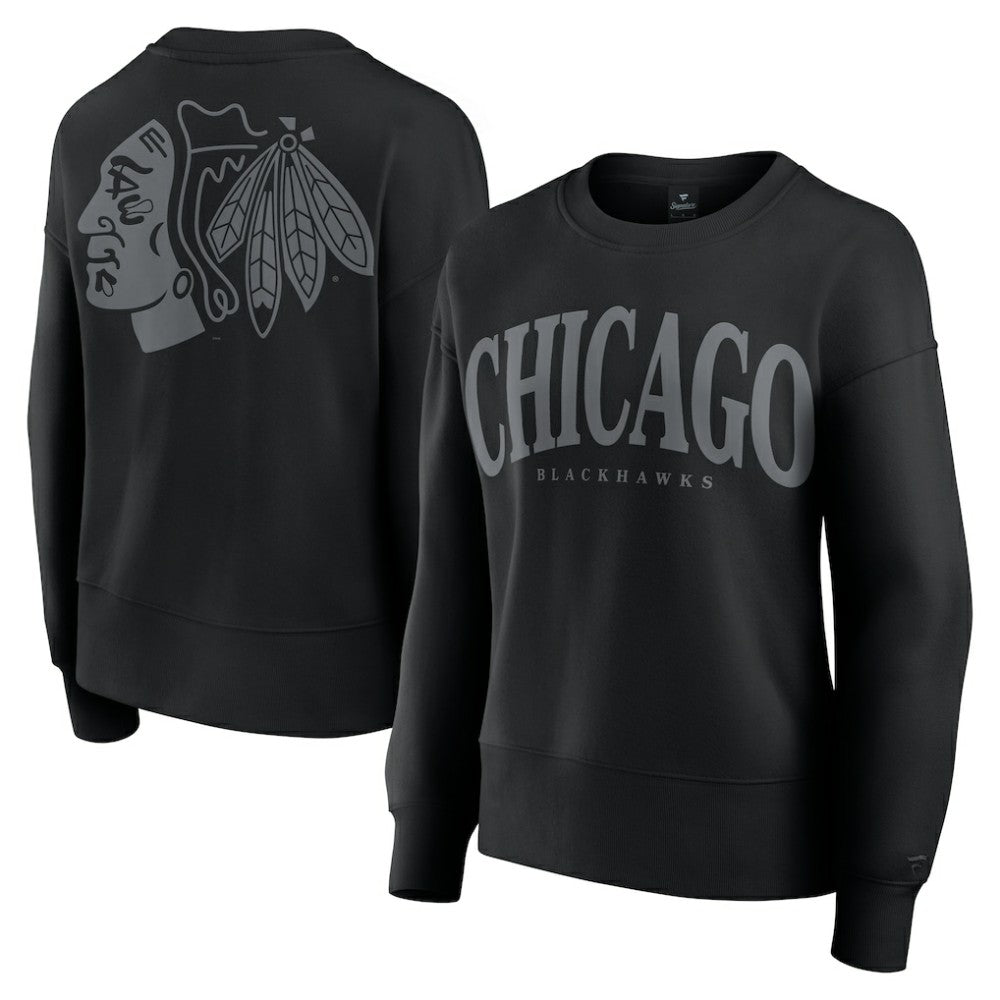 Chicago Blackhawks Fanatics Women's Elements Flow Pullover Sweatshirt - Black - NHL