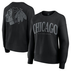 Chicago Blackhawks Fanatics Women's Elements Flow Pullover Sweatshirt - Black - NHL