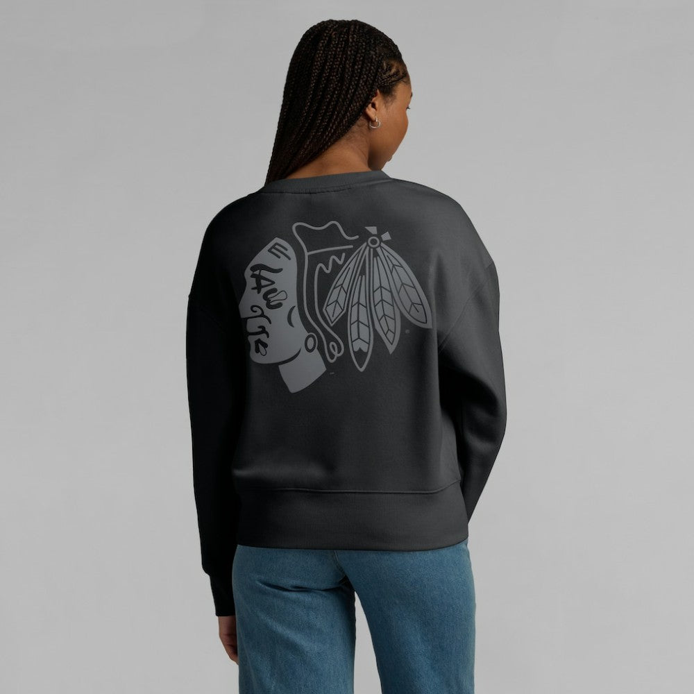 Chicago Blackhawks Fanatics Women's Elements Flow Pullover Sweatshirt - Black - NHL