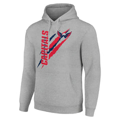 Washington Capitals Starter Color Scratch Fleece Pullover Hoodie - Heather Gray - NHL