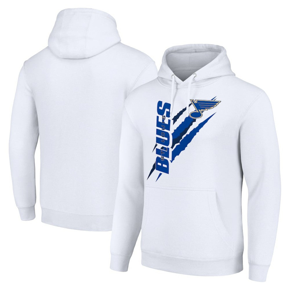 St. Louis Blues Starter Color Scratch Fleece Pullover Hoodie - White - NHL