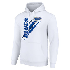 St. Louis Blues Starter Color Scratch Fleece Pullover Hoodie - White - NHL