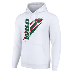 Minnesota Wild Starter Color Scratch Fleece Pullover Hoodie - White - NHL