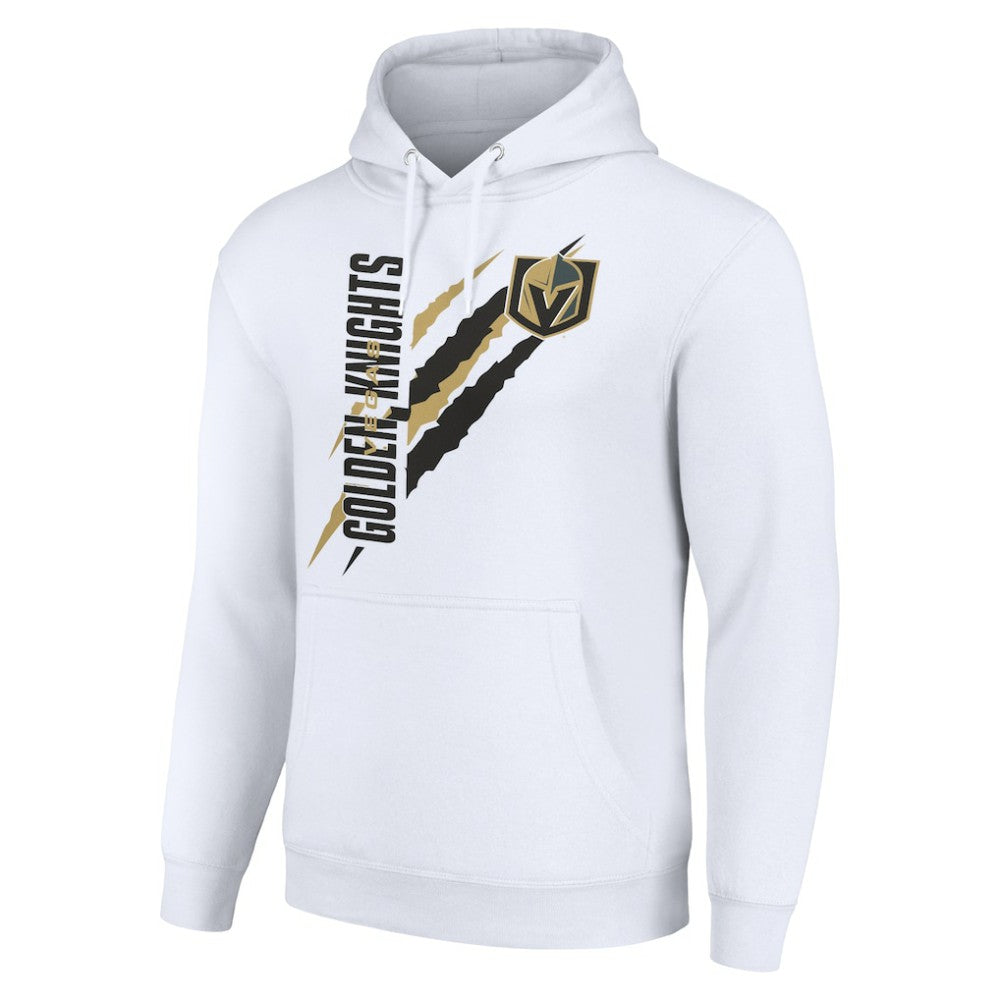 Vegas Golden Knights Starter Color Scratch Fleece Pullover Hoodie - White - NHL
