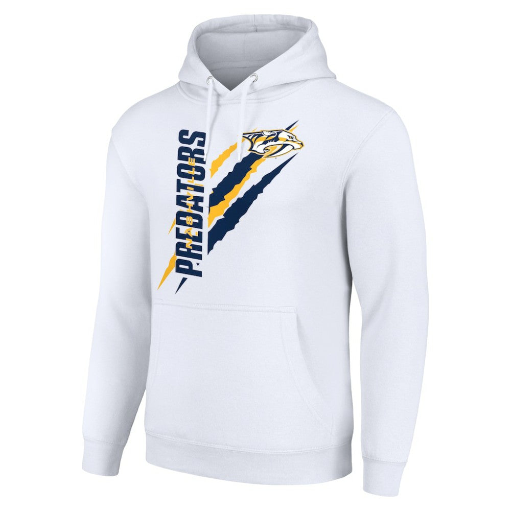 Nashville Predators Starter Color Scratch Fleece Pullover Hoodie - White - NHL