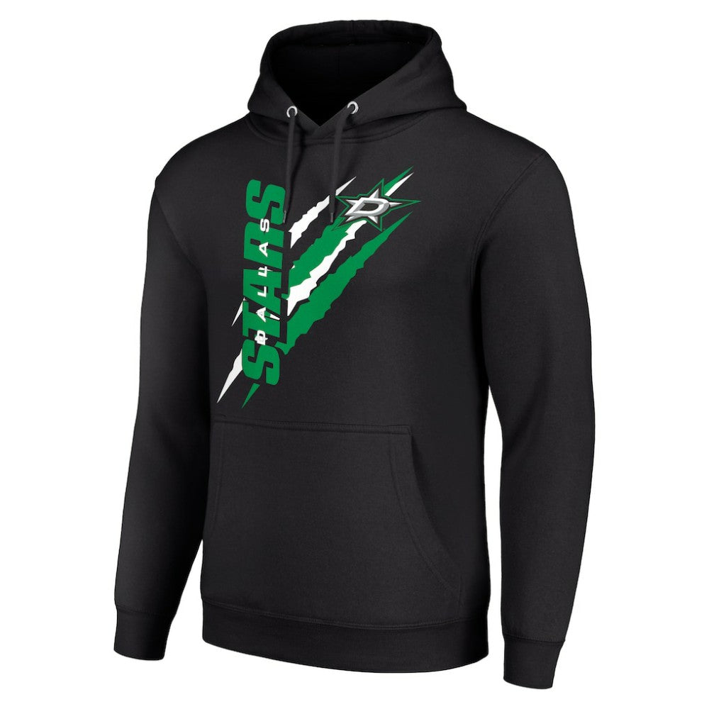 Dallas Stars Starter Color Scratch Fleece Pullover Hoodie - Black - NHL