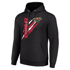 Minnesota Wild Starter Color Scratch Fleece Pullover Hoodie - Black - NHL