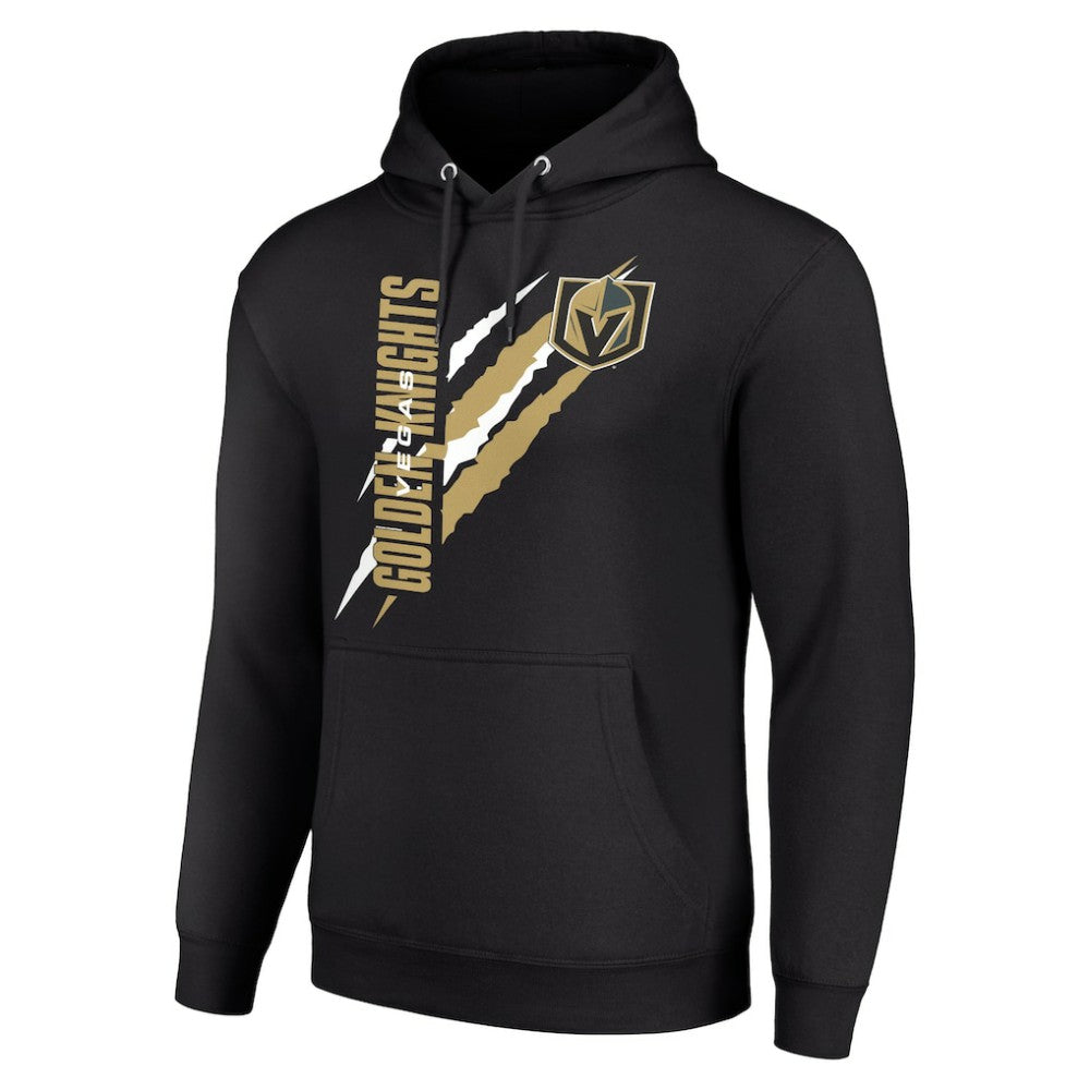 Vegas Golden Knights Starter Color Scratch Fleece Pullover Hoodie - Black - NHL