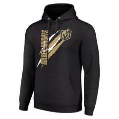 Vegas Golden Knights Starter Color Scratch Fleece Pullover Hoodie - Black - NHL