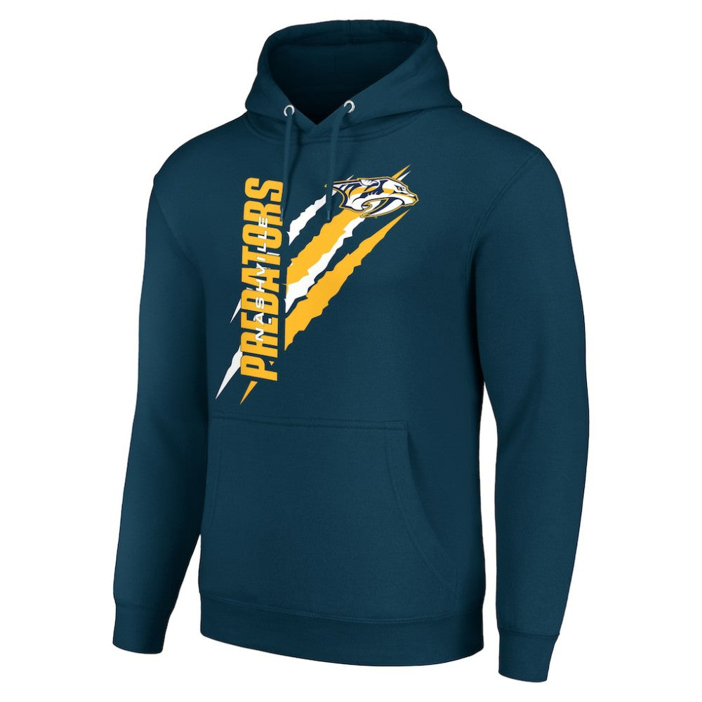 Nashville Predators Starter Color Scratch Fleece Pullover Hoodie - Blue - NHL