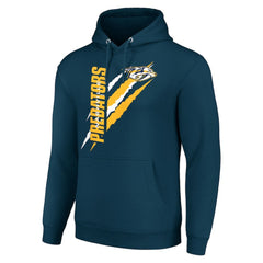 Nashville Predators Starter Color Scratch Fleece Pullover Hoodie - Blue - NHL