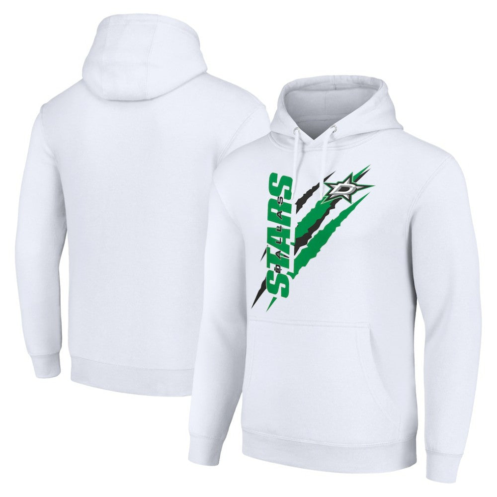 Dallas Stars Starter Color Scratch Fleece Pullover Hoodie - White - NHL
