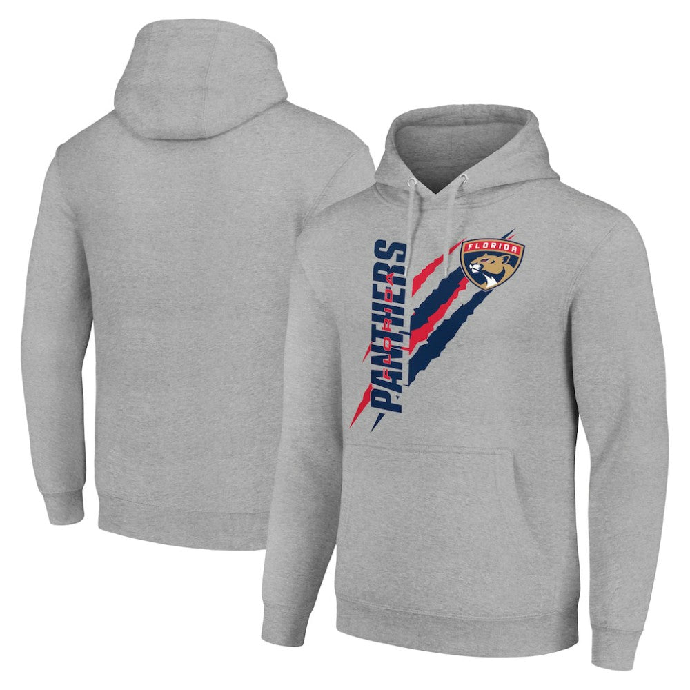 Florida Panthers Starter Color Scratch Fleece Pullover Hoodie - Heather Gray - NHL