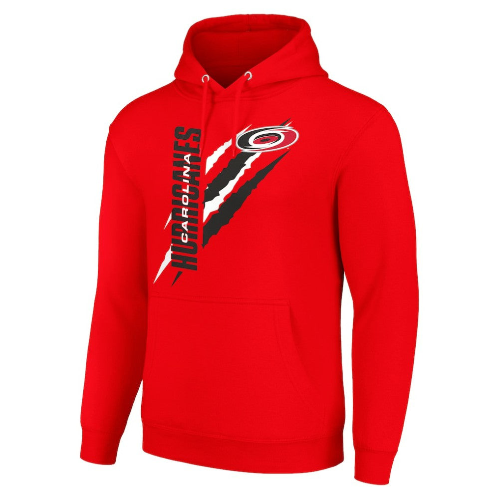 Carolina Hurricanes Starter Color Scratch Fleece Pullover Hoodie - Red - NHL