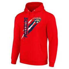 Florida Panthers Starter Color Scratch Fleece Pullover Hoodie - Red - NHL