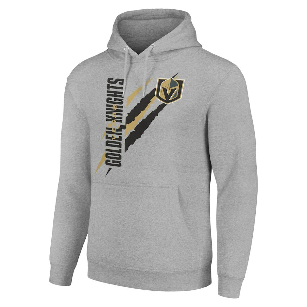 Vegas Golden Knights Starter Color Scratch Fleece Pullover Hoodie - Heather Gray - NHL