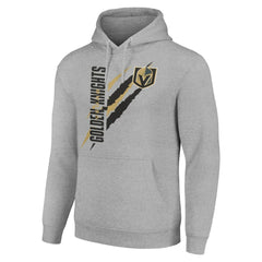 Vegas Golden Knights Starter Color Scratch Fleece Pullover Hoodie - Heather Gray - NHL