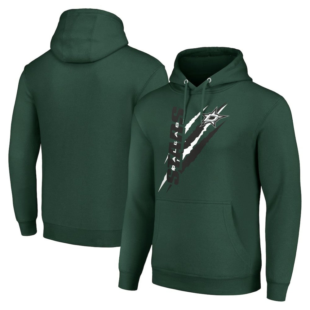 Dallas Stars Starter Color Scratch Fleece Pullover Hoodie - Green - NHL