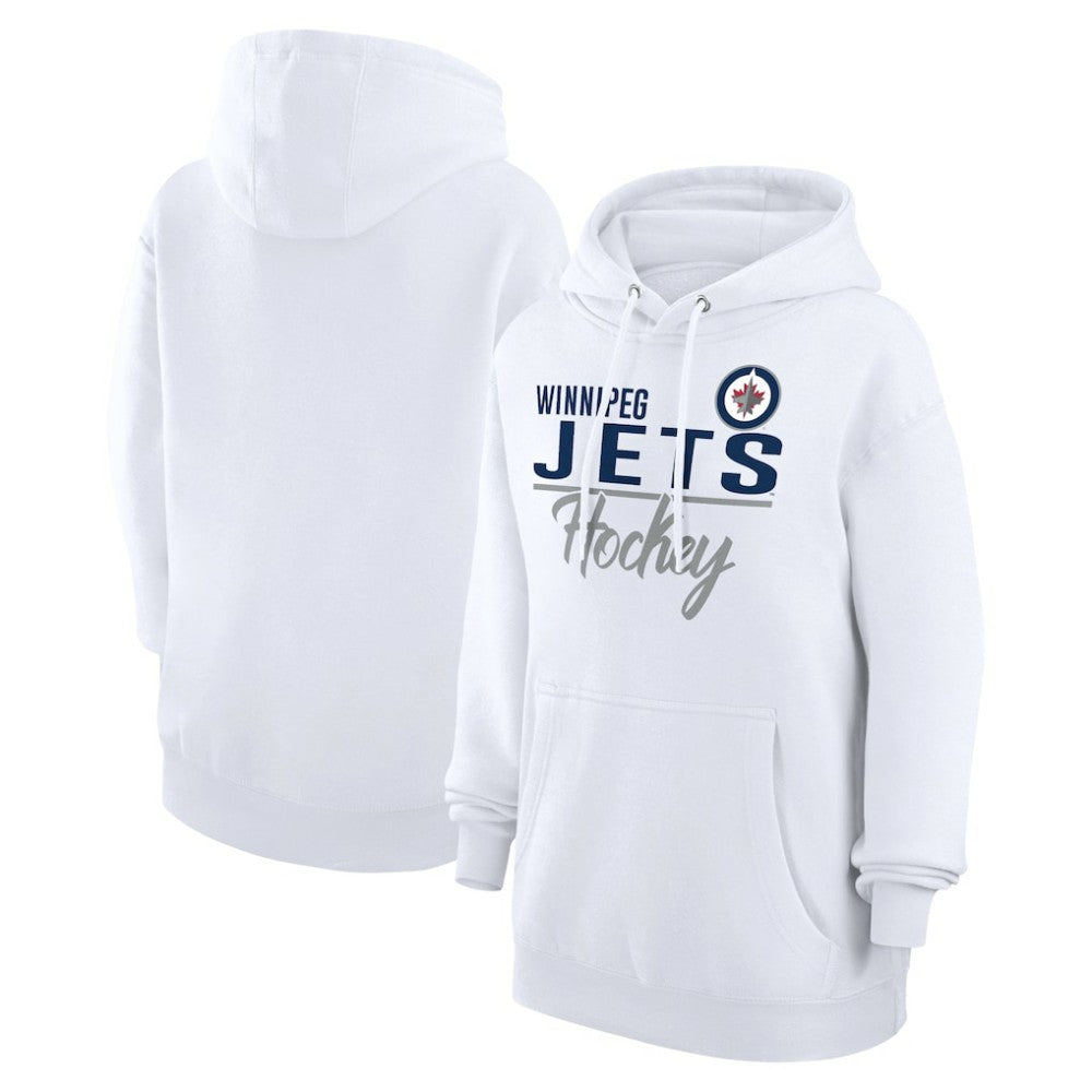 Winnipeg Jets G-III 4Her by Carl Banks Women's Team Fleece Pullover Hoodie - White - NHL