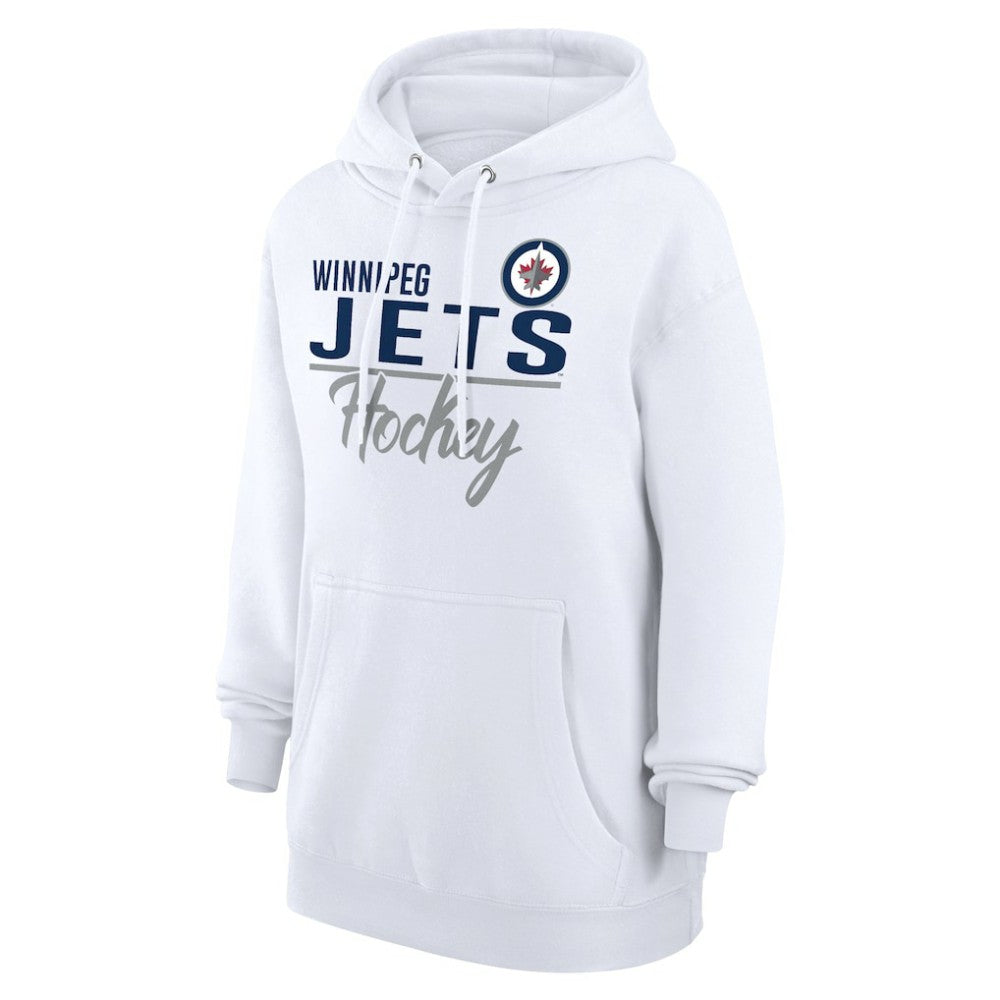 Winnipeg Jets G-III 4Her by Carl Banks Women's Team Fleece Pullover Hoodie - White - NHL