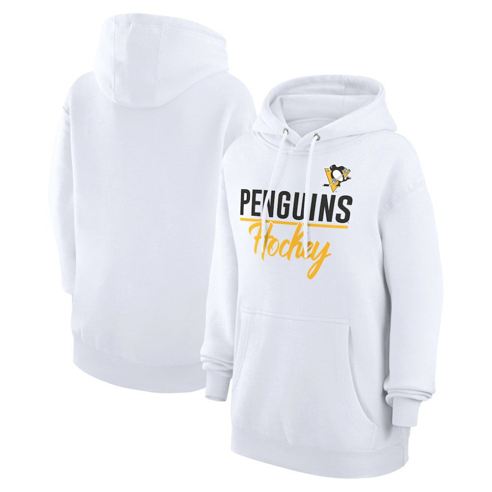 Pittsburgh Penguins G-III 4Her by Carl Banks Women's Team Fleece Pullover Hoodie - White - NHL