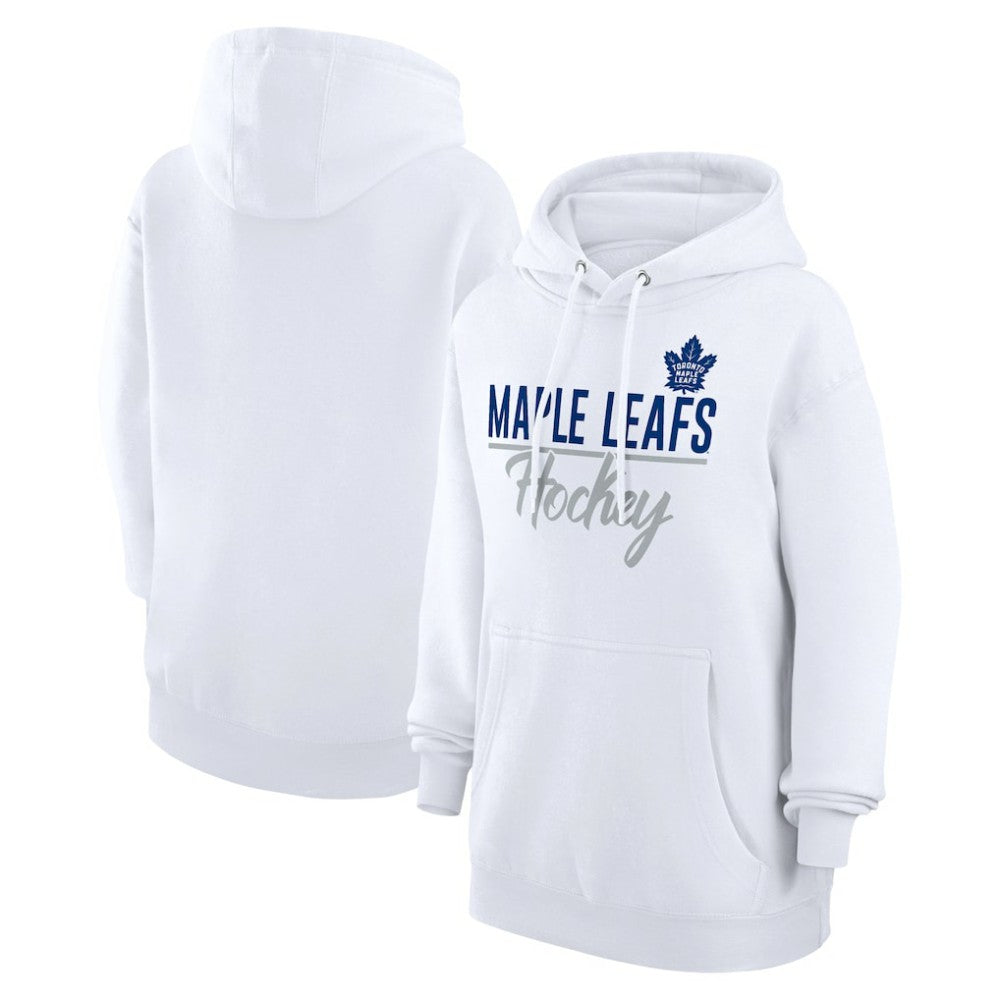 Toronto Maple Leafs G-III 4Her by Carl Banks Women's Team Fleece Pullover Hoodie - White - NHL